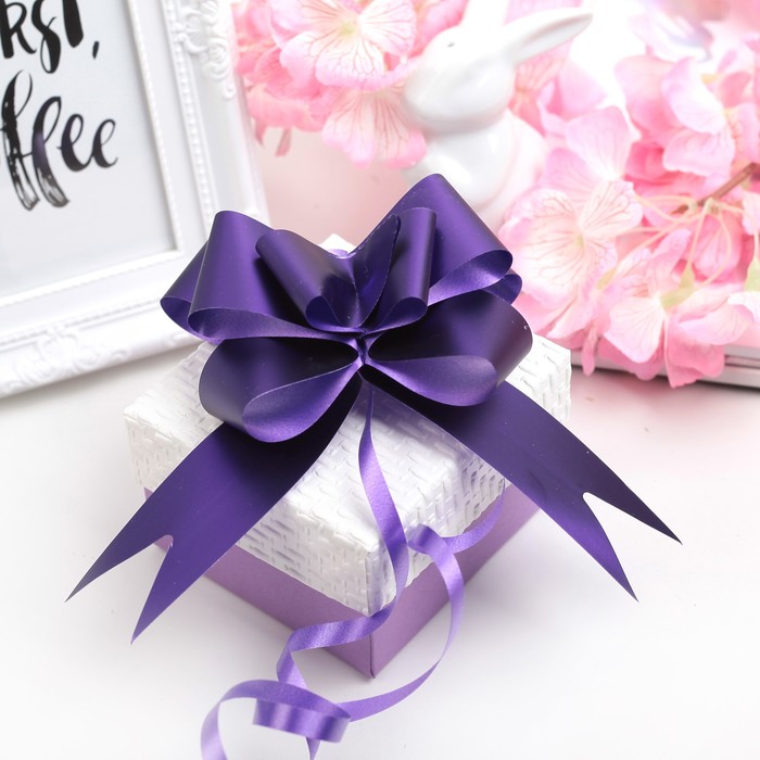 Бант-бабочка №3, матовый фиолетовый