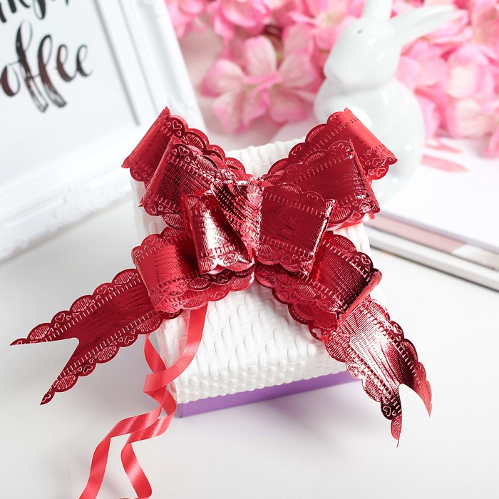 Бант-бабочка №3 красный