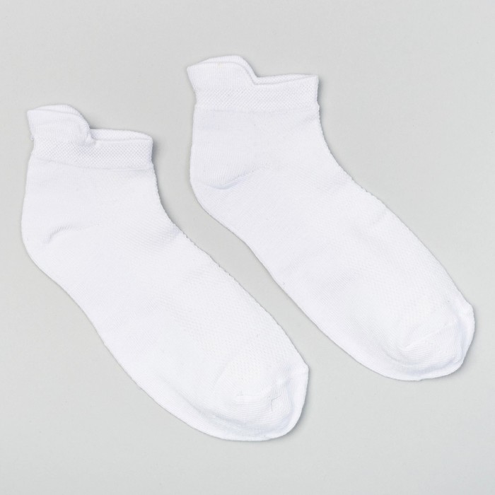 Носки женские укороч. Нжу525 цвет белый, р-р 23-25 (36-39)