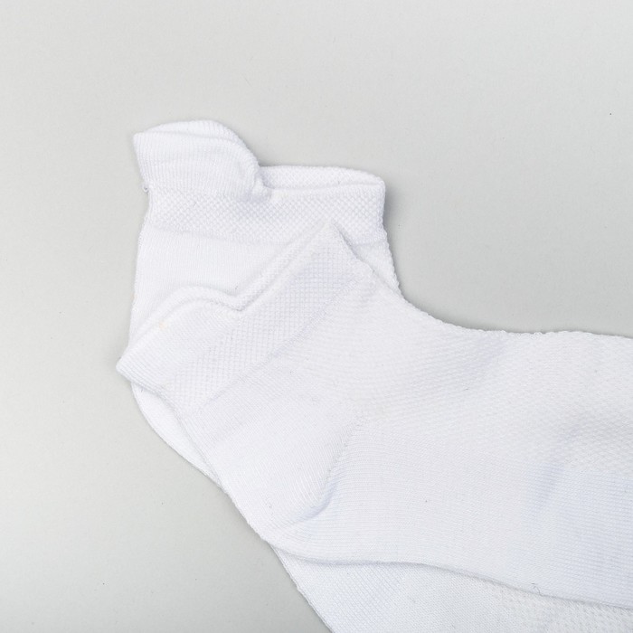 Носки женские укороч. Нжу525 цвет белый, р-р 23-25 (36-39)