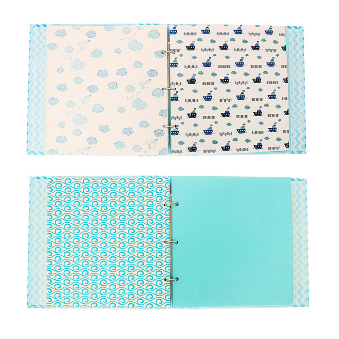 Фотокнига с наклейками "Мамино и папино сокровище" для мальчика, 26 х 26 см