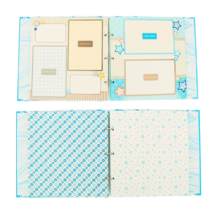 Фотокнига с наклейками "Наше счастье" для мальчика, 26 х 26 см