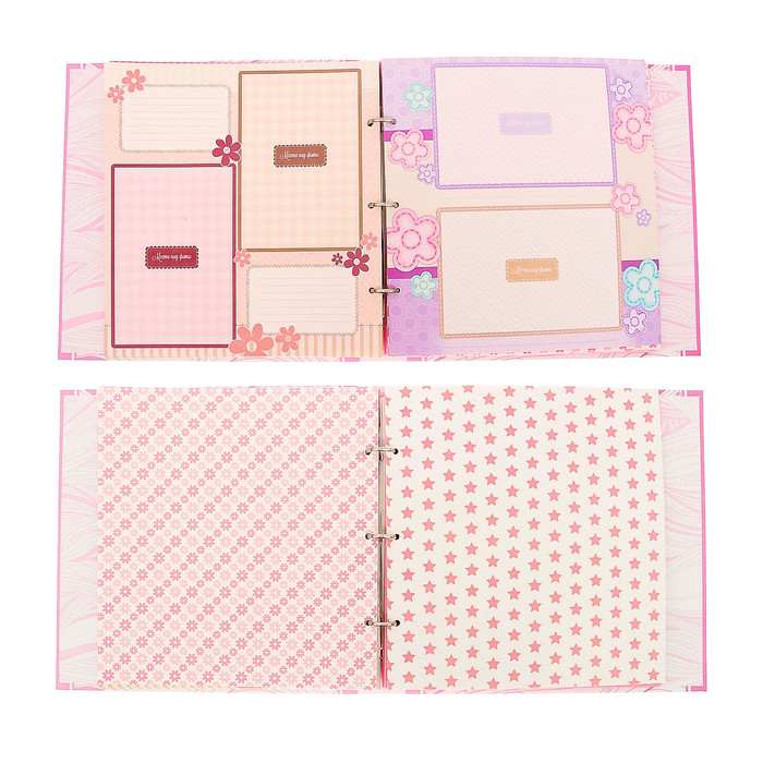 Фотокнига с наклейками "Наше счастье" для девочки, 26 х 26 см