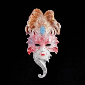 Венецианская маска 'Сова' белая, 27 см МИКС Ош