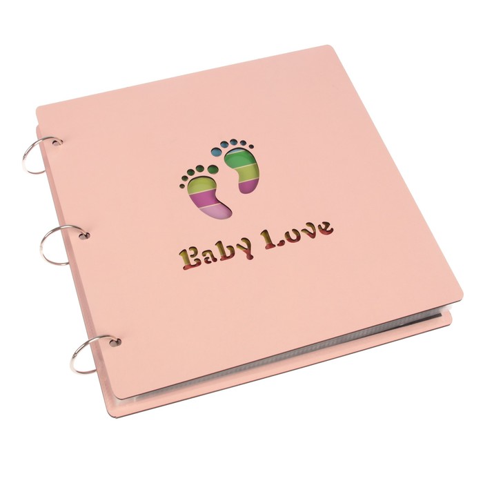 Фотоальбом 30 листов "Маленькие ножки" МИКС 28х28 см