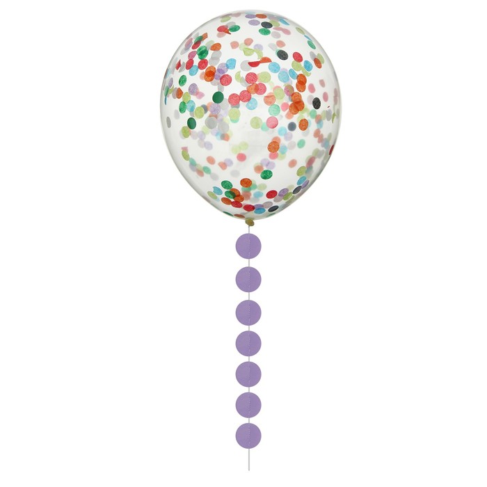 Набор "Шар 12" подвеска сердце", наполнение бумажное конфетти, 1 шт цвета МИКС