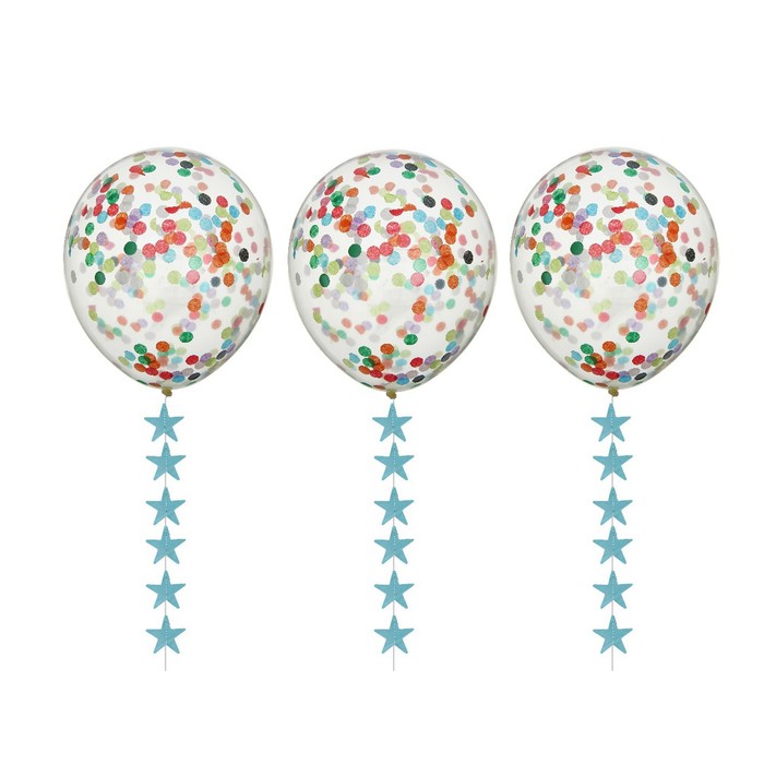 Набор "Шар 12" подвеска звезды", наполнение бумажное конфетти, 1 шт
