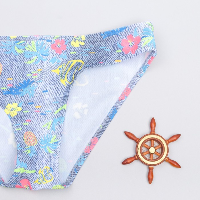 Костюм купальный для девочки INES, рост 158 см, цвет джинс