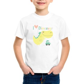 

Термонаклейка для декорирования текстильных изделий детская I love Dino, 14 х 14 см