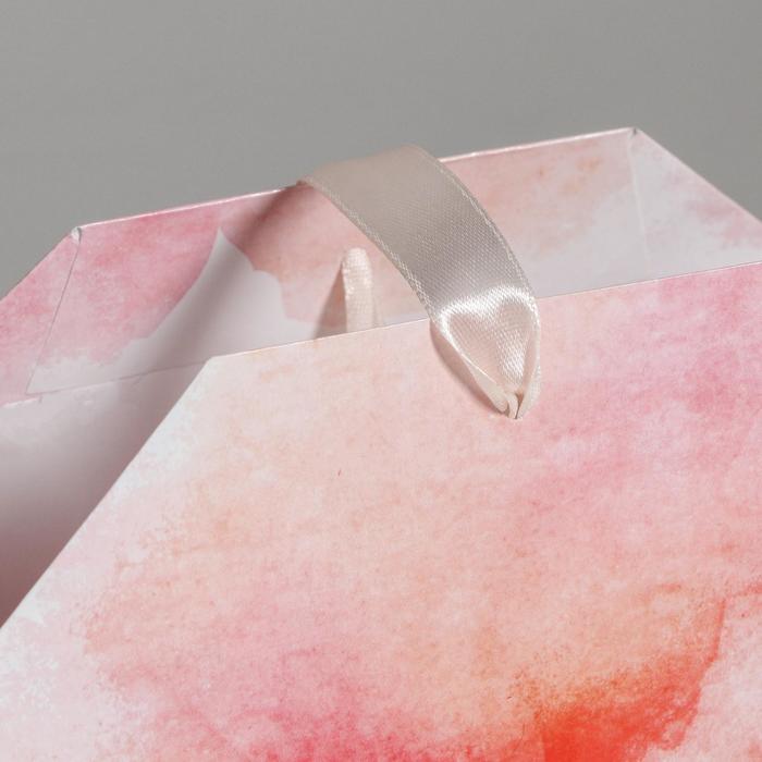 Пакет подарочный «Подарок для тебя от всего сердца», 19,5 × 25,6 × 11см