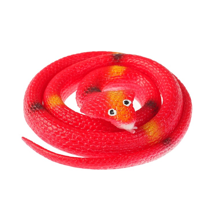 Прикол резиновая "Кобра" 70 см, цвет красный