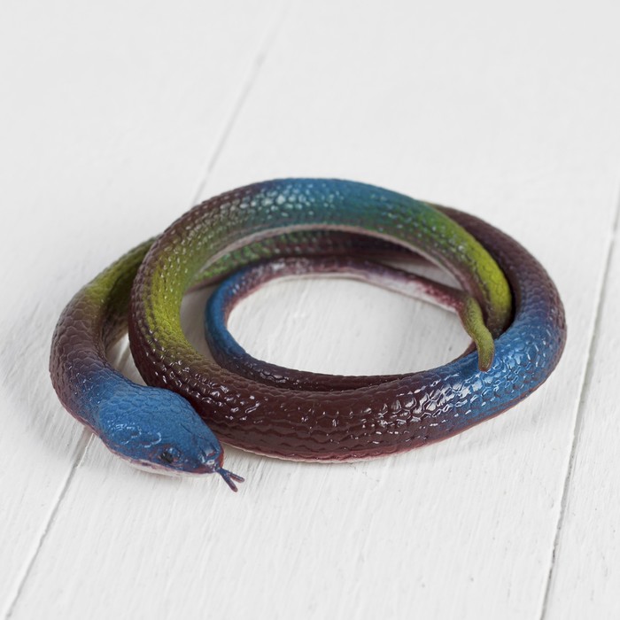 Прикол резиновая "Гадюка" 70 см, цвет коричневый