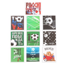 

Наклейки стикеры Football, 6 × 7 см, 10 шт