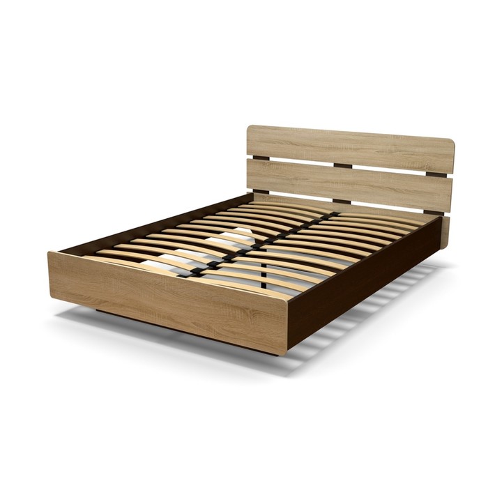 Кровать 140 с орт.основанием Жанна 1535х830х2048  венге/дуб сонома
