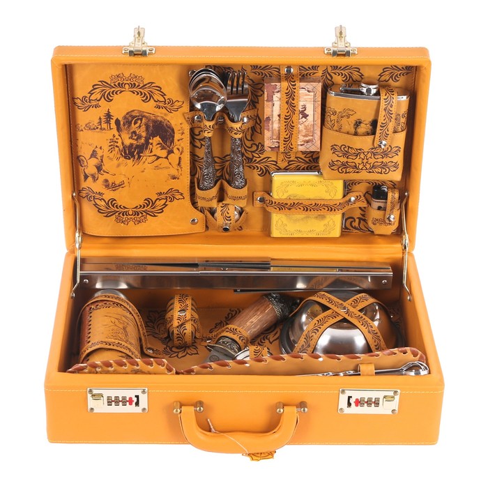 Набор в чемодане"Охота на кабана"УЦЕНКА (слабое крепление)