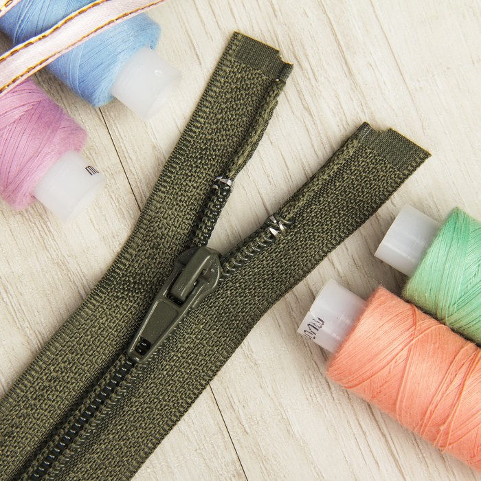 Молния "Спираль" №5, разъёмная, 100см, цвет хаки