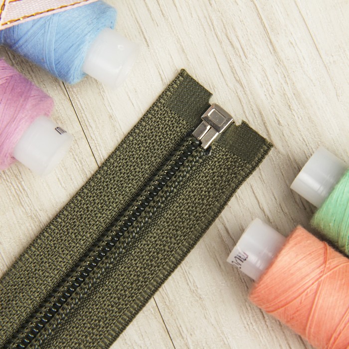 Молния "Спираль" №5, разъёмная, 100см, цвет хаки