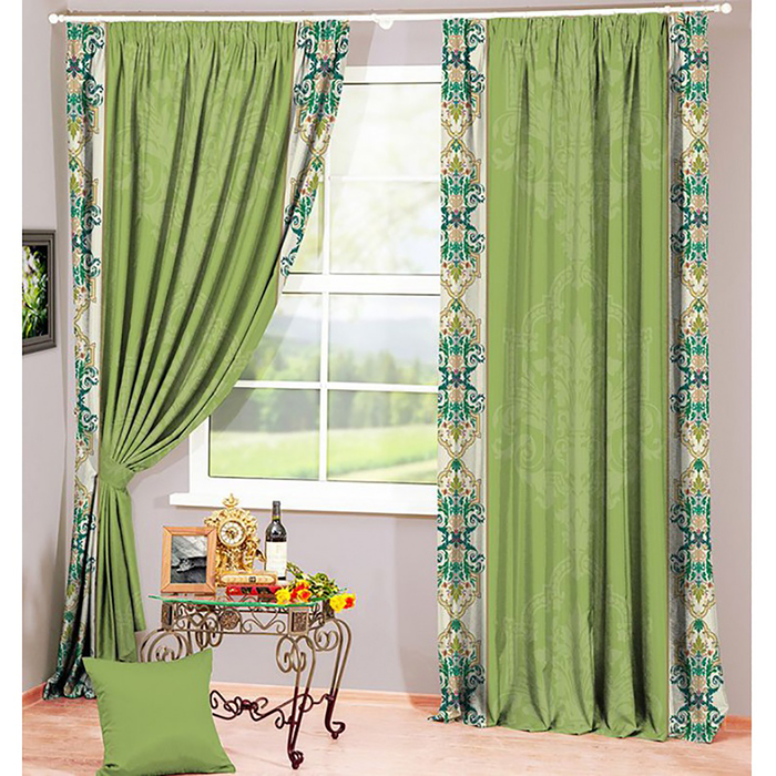 Фотошторы "Малика" 145х260 см 2шт, габардин 160гр/м2, пэ100%