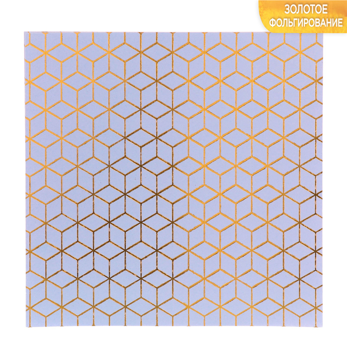 Бумага для скрапбукинга с фольгированием «Геометрия», 10 листов 15,5 × 15,5 см, 180 г/м