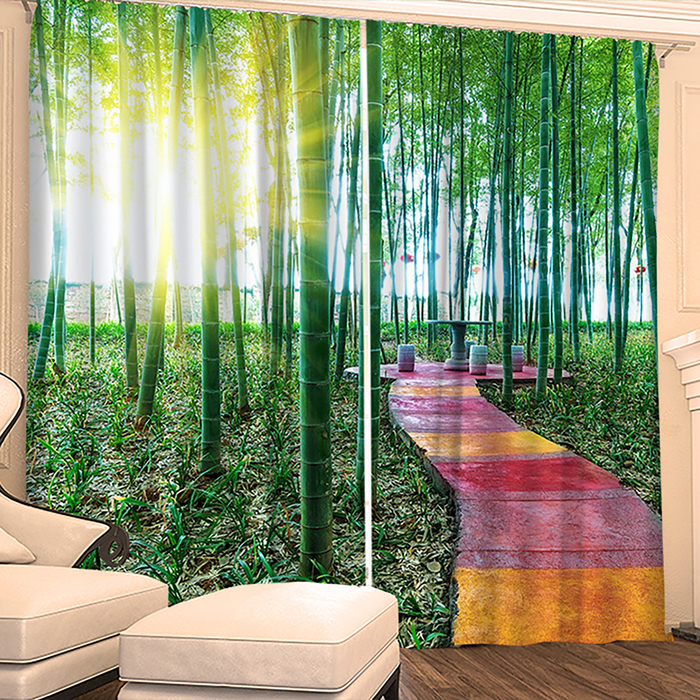 Фотошторы "Бамбук" 145х260 см 2шт, габардин 160гр/м2, пэ100%