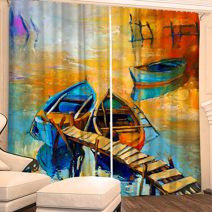 Фотошторы "Простота" 145х260 см 2шт, габардин 160гр/м2, пэ100%