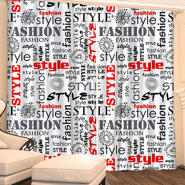 Фотошторы "Модный Стиль" 145х260 см 2шт, габардин 160гр/м2, пэ100%