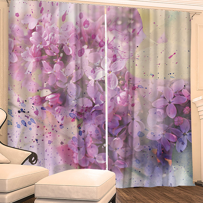 Фотошторы "Простая Красота" 145х260 см 2шт, габардин 160гр/м2, пэ100%