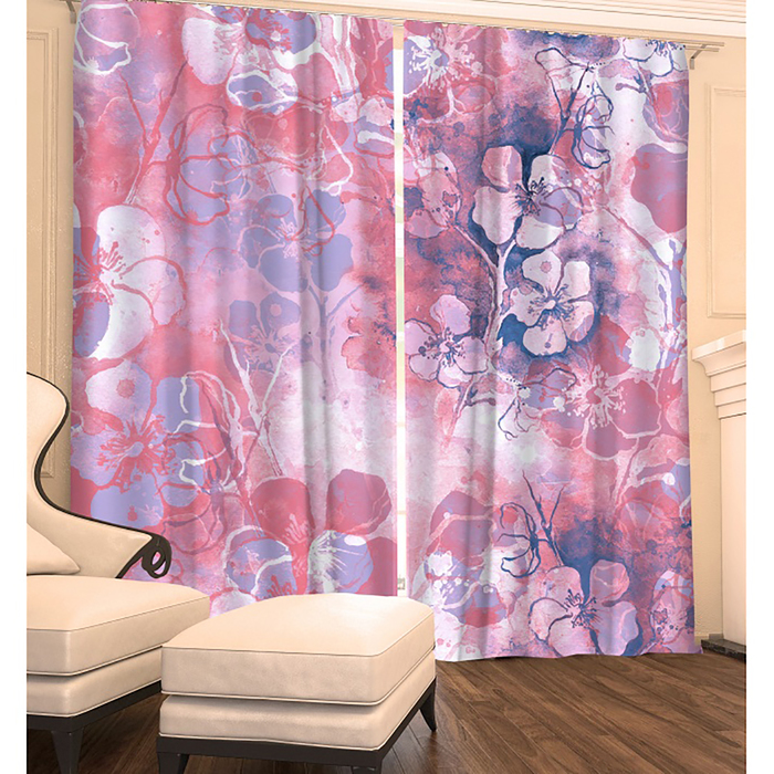 Фотошторы "Смешанные Чувства" 145х260 см 2шт, габардин 160гр/м2, пэ100%