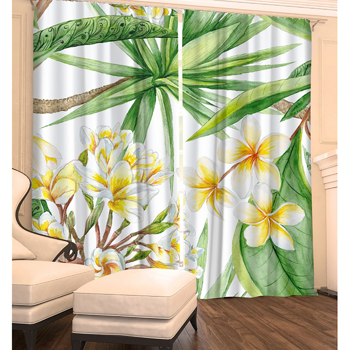 Фотошторы "Экзотика" 145х260 см 2шт, габардин 160гр/м2, пэ100%