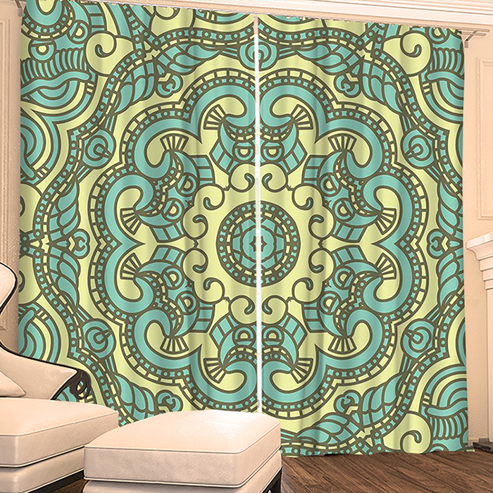 Фотошторы "Южный Цветок" 145х260 см 2шт, габардин 160гр/м2, пэ100%