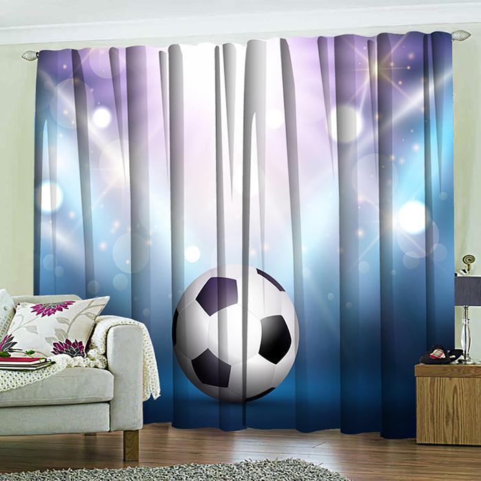 Фотошторы "Футбол 08" 145х260 см 2шт, габардин 160гр/м2, пэ100%