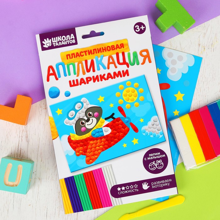 Аппликация пластилиновыми шариками "Мишка"