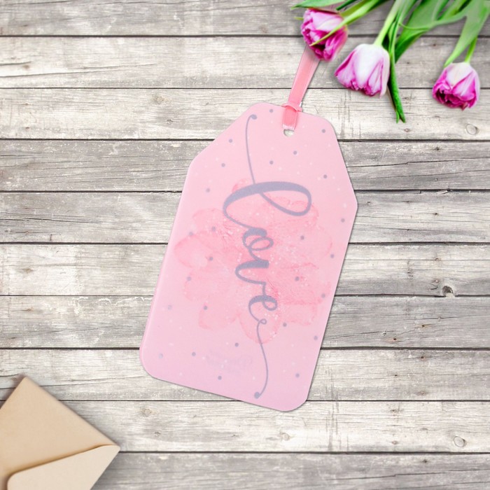 Открытка– шильдик Love, 15 х 9 см