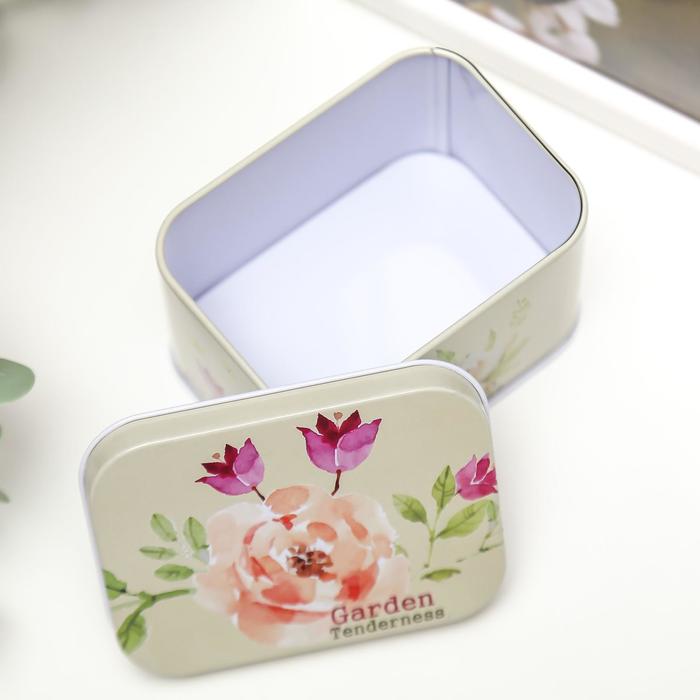 Шкатулка "Цветы Garden", 6,5 х 9 х 5,5 см