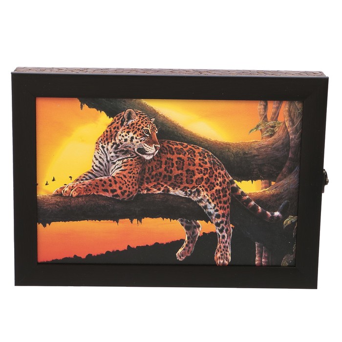 Ключница пластик "Леопард" 25х35 см