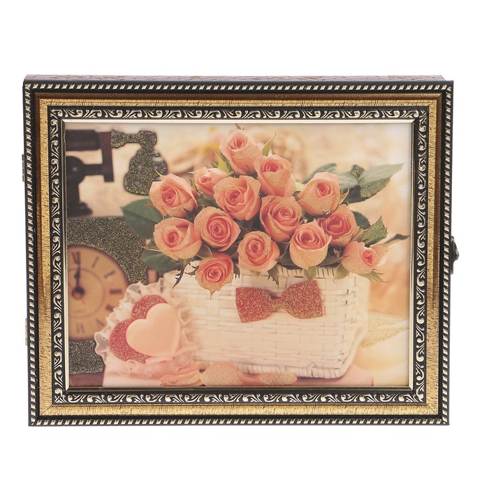 Ключница пластик "Прекрасные розы" 25х30 см