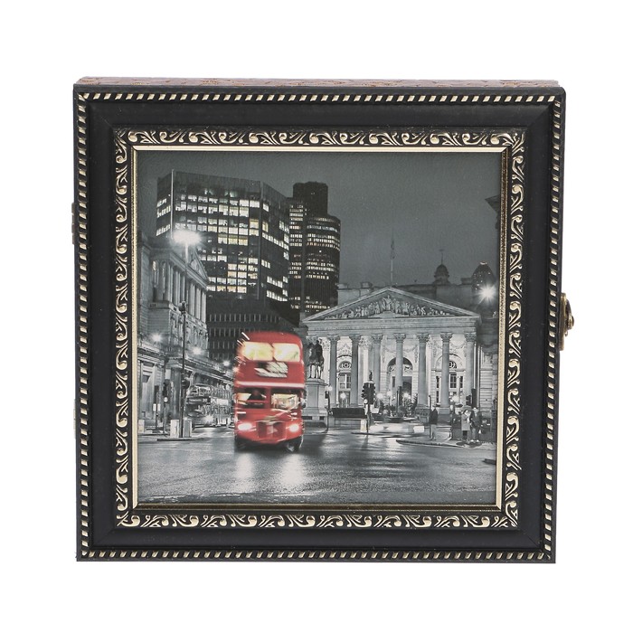 Ключница пластик "Ночная улица" 23х23 см