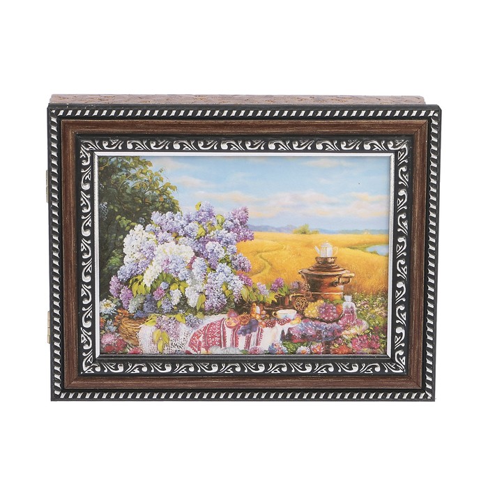 Ключница пластик "Разноцветная сирень" 18х23 см