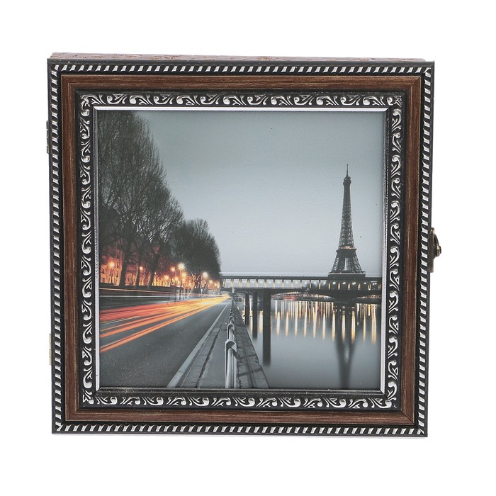 Ключница пластик "Ночной Париж" 23х23 см