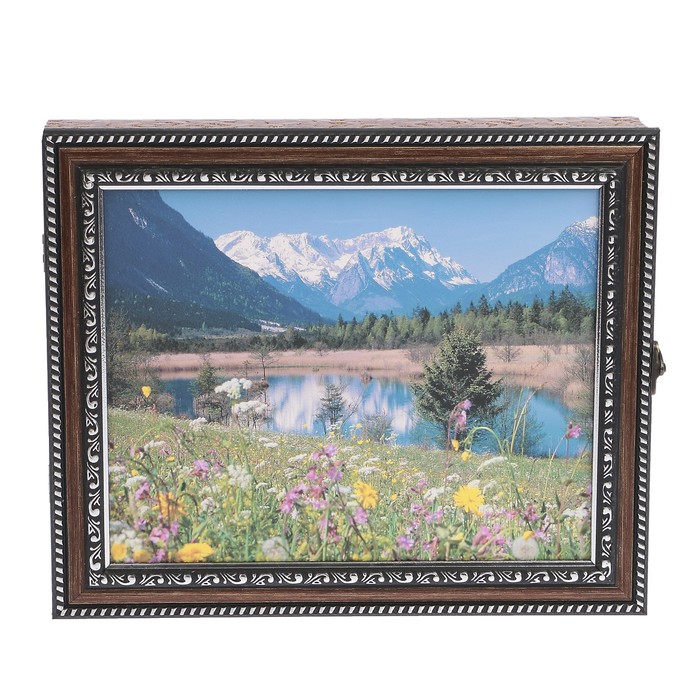 Ключница пластик "Поле и горы" 25х30 см