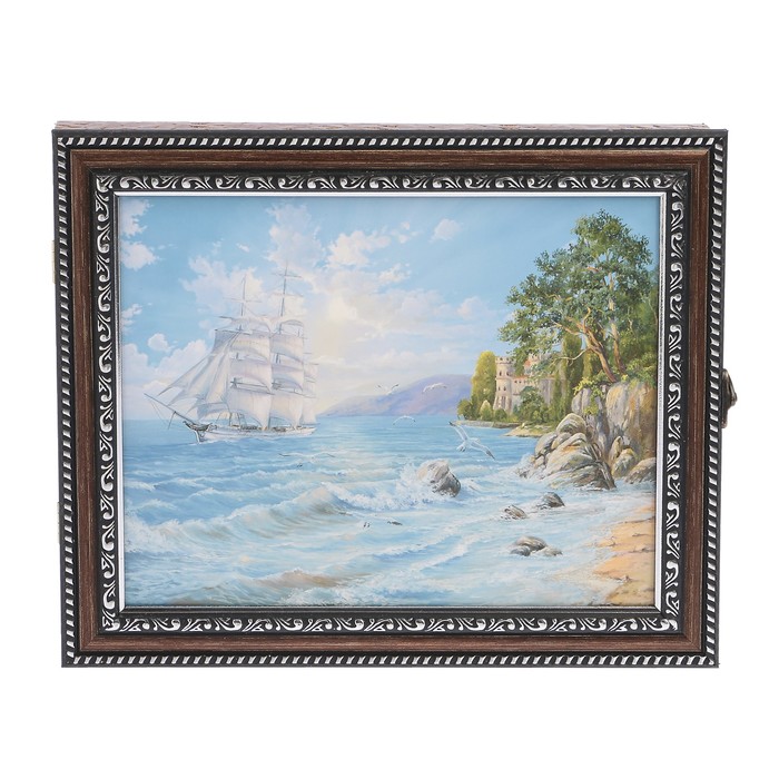 Ключница пластик "Парусник" 25х30 см