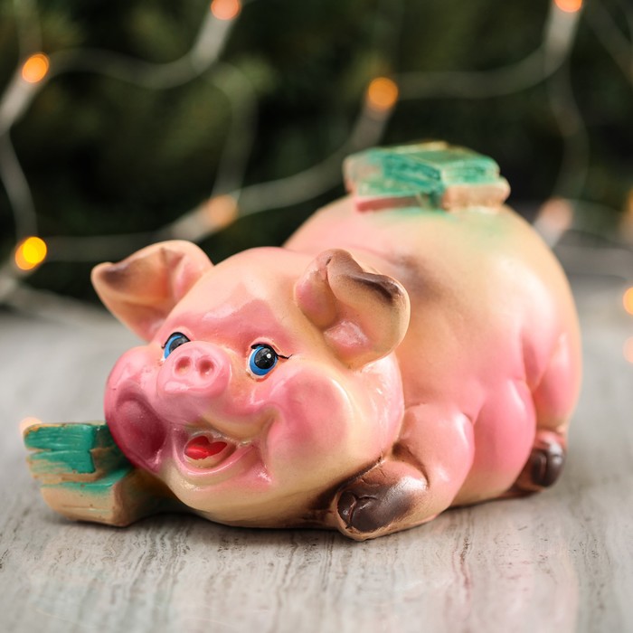 Копилка "Свинка мини с деньгами" 18*12 см