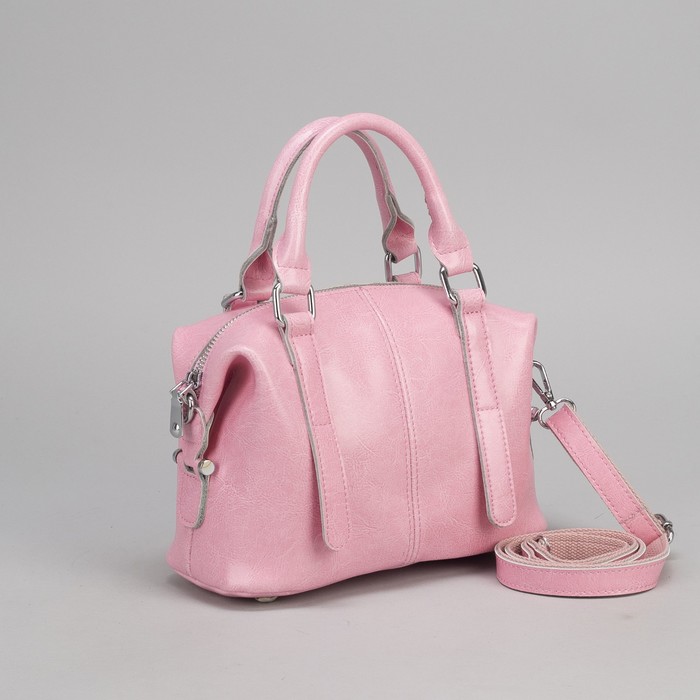 Сумка женская, отдел на молнии, длинная ручка, цвет розовый