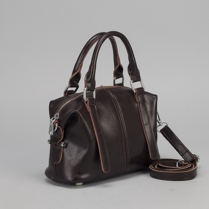 Сумка женская, отдел на молнии, длинная ручка, цвет кофе