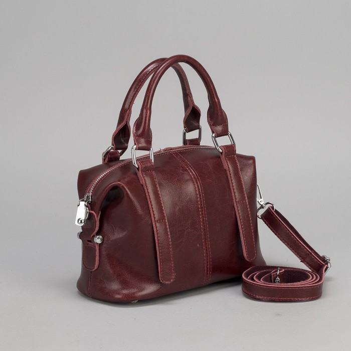 Сумка женская, отдел на молнии, длинная ручка, цвет бордовый