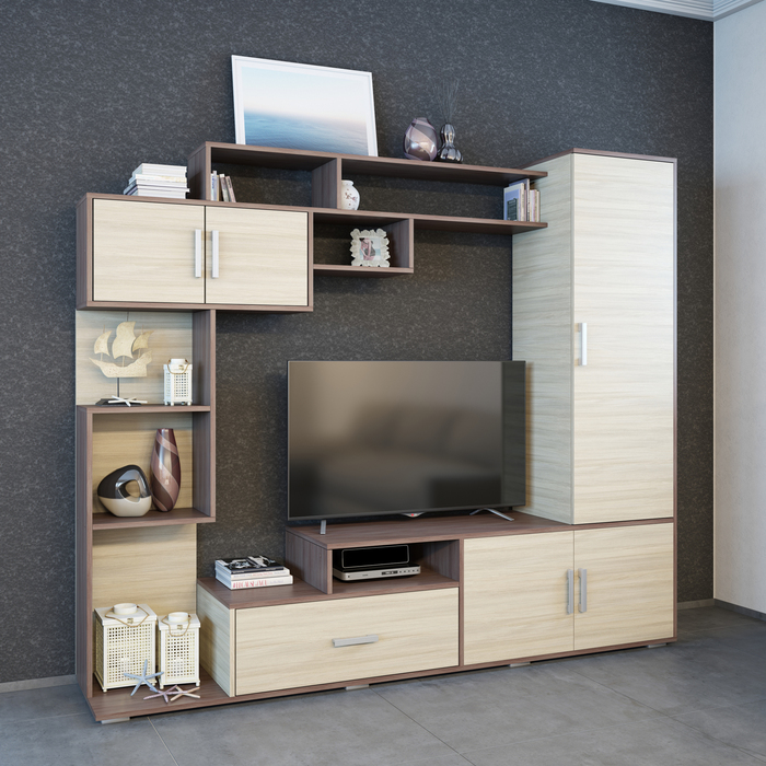 Гостиная Пекин, 2100х1758х400, Ясень шимо