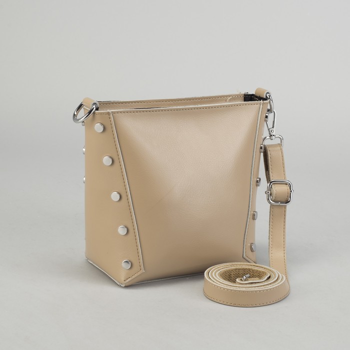 Сумка женская, отдел с перегородкой на молнии, длинный ремень, цвет хаки