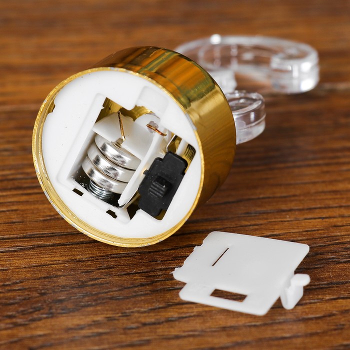 Свеча светодиодная "Цифра 3", цвет золото