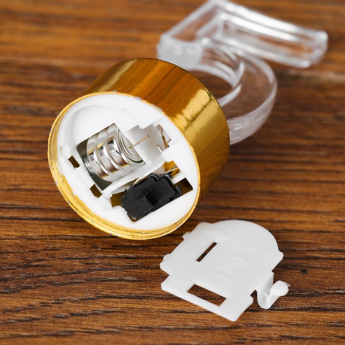 Свеча светодиодная "Цифра 5", цвет золото