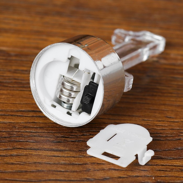 Свеча светодиодная "Цифра 1", цвет серебро